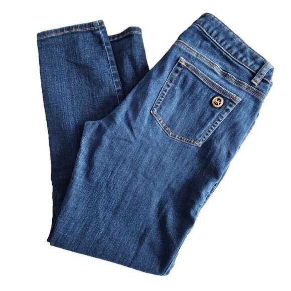 Michael Kors Jeans Women's 8 (36x28) Skinny Mid Rise Stretch Dark Wash Denim - Picture 4 of 16
